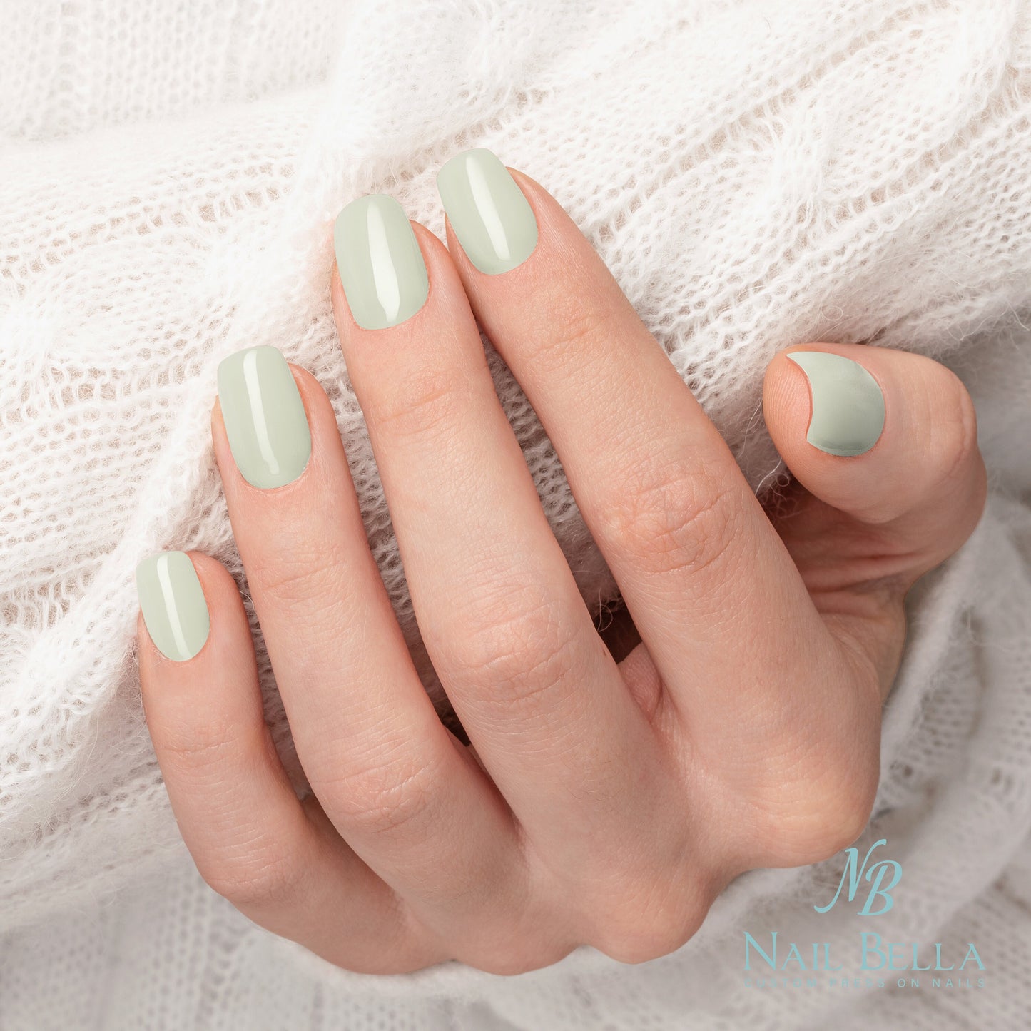 Pastel Green Nails | Green Gel Press on nails | Nails for Easter | Reusable Gel Nails | Durable Fake Nails | False Nails | Glue On Nails