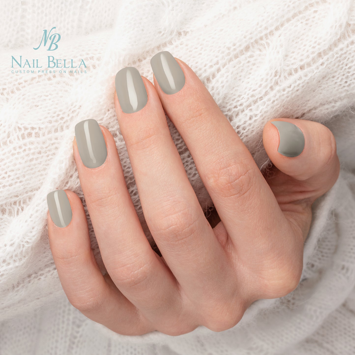 Stormy Chic Custom Handmade Press-On Nails | Complete Kit for Easy Application & Long-Lasting Wear