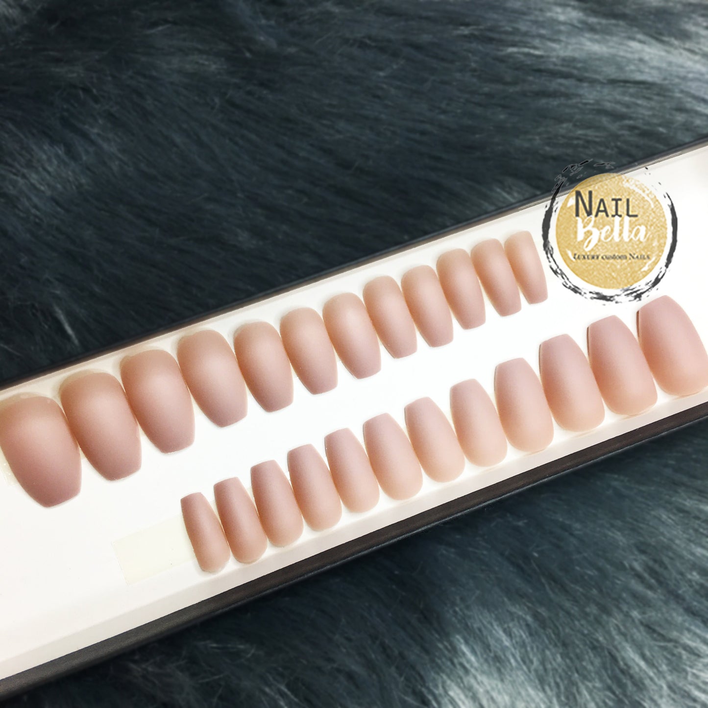 Beige Matte Short Coffin Press on Nails | Press On Nails | Fake Nails | False Nails | Glue On Nails | Short Press on Nail | Ready to Ship