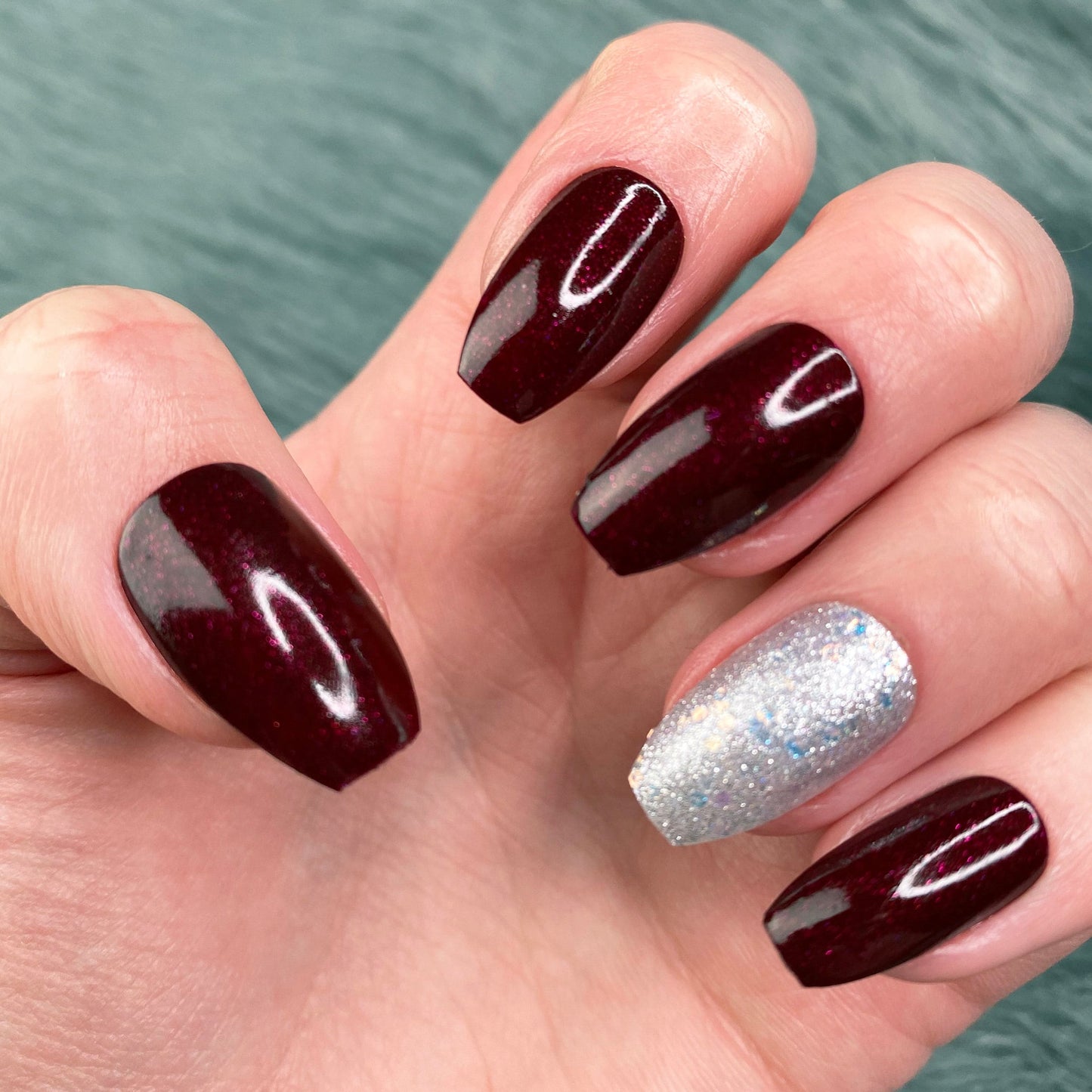 Holographic Nail Polish / Cruelty Free Vegan / Custom Handmade Polish / Indie Nail Polish / Red Nail Polish / Red Nail Lacquer