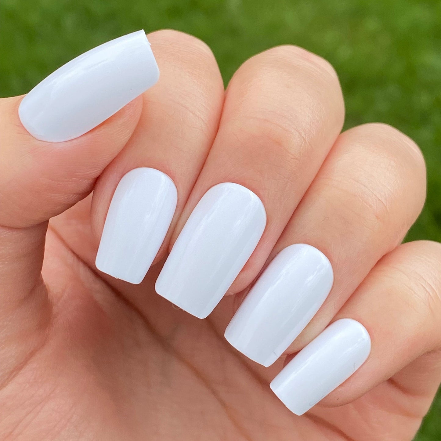White Gloss Square Press On Nails | Square Press on Nails | Fake Nails | False Nails | Glue On Nails | Short Press on Nails | Ready to Ship