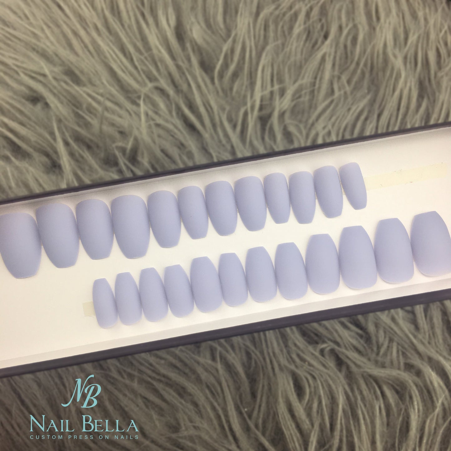 Purple Short Press on Nails | Short Coffin Periwinkle Press on Nails | Press On Nails | Fake Nails | False Nails | Glue On Nails