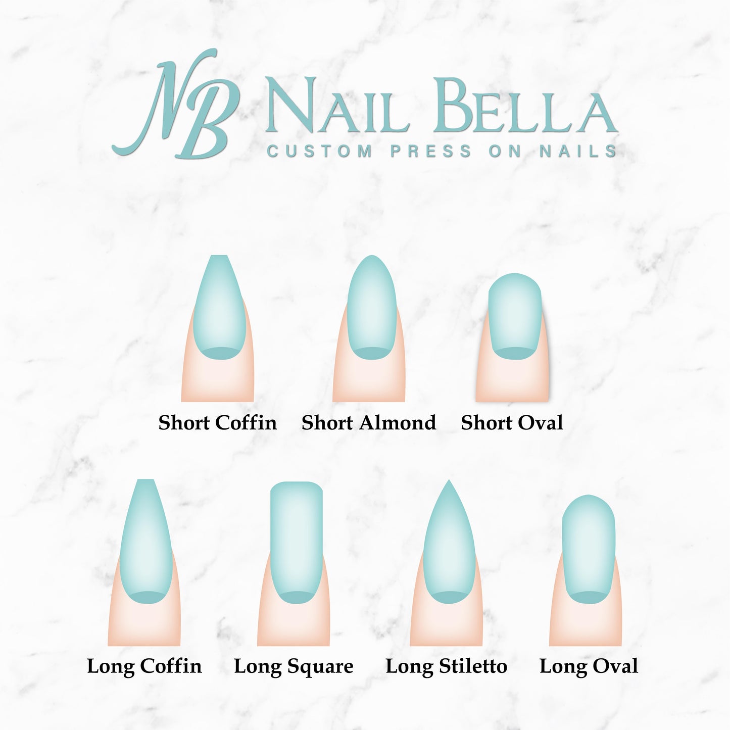 NAIL SIZING KIT | Size Your Nails | Sizing Kit for Press on Nails | Sizing Sample Pack for Custom Press on Nails | Size Guide Glue On Nails