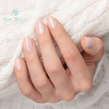 Blushing Bride Custom Handmade Press-On Nail Set  | Complete Kit for Easy Application & Long-Lasting Wear