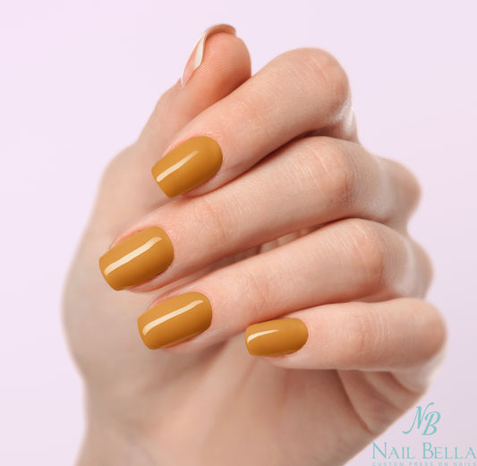 Golden Harvest Custom Handmade Press-On Nails | Complete Kit for Easy Application & Long-Lasting Wear (Copy)
