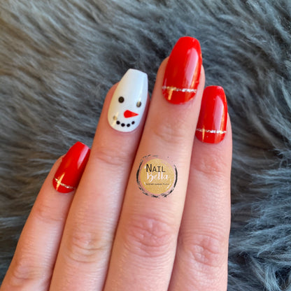 Nail Wraps | Nail Sticker | Snowman Nail Strips / Nail Polish Sticker / Wraps/ Nail Polish Strips / These are NAIL WRAPS not press on nails