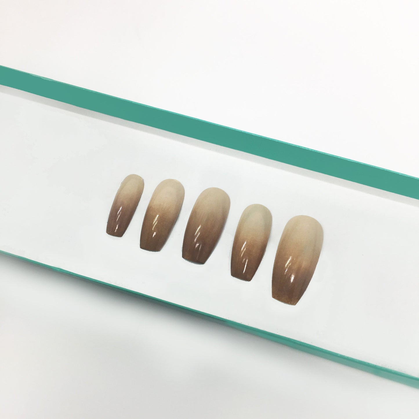 Baby Boomer Brown to Nude Press on Nail Press on Nails | Short Press on Nails | Press On Nails | Fake Nails | False Nails | Glue On Nails