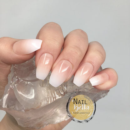 Short Coffin Ombre Press on Nail | Fake Nails | False Nails | Glue On Nails | Ombre Nails | Short Press on Nails
