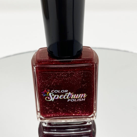 Holographic Nail Polish / Cruelty Free Vegan / Custom Handmade Polish / Indie Nail Polish / Red Nail Polish / Red Nail Lacquer