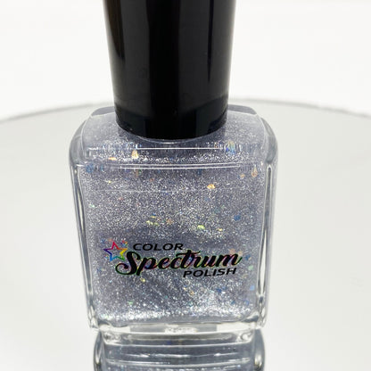 Silver Glitter Nail Polish topper indie nail polish gift for her handmade