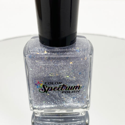 Silver Glitter Nail Polish topper indie nail polish gift for her handmade