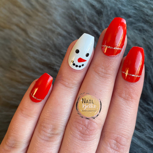 Nail Wraps | Nail Sticker | Snowman Nail Strips / Nail Polish Sticker / Wraps/ Nail Polish Strips / These are NAIL WRAPS not press on nails