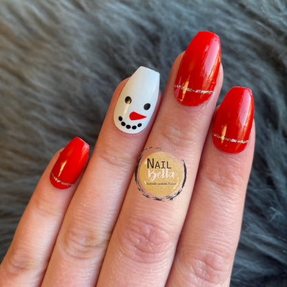 Nail Wraps | Nail Sticker | Snowman Nail Strips / Nail Polish Sticker / Wraps/ Nail Polish Strips / These are NAIL WRAPS not press on nails