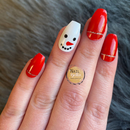 Nail Wraps | Nail Sticker | Snowman Nail Strips / Nail Polish Sticker / Wraps/ Nail Polish Strips / These are NAIL WRAPS not press on nails
