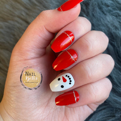 Nail Wraps | Nail Sticker | Snowman Nail Strips / Nail Polish Sticker / Wraps/ Nail Polish Strips / These are NAIL WRAPS not press on nails