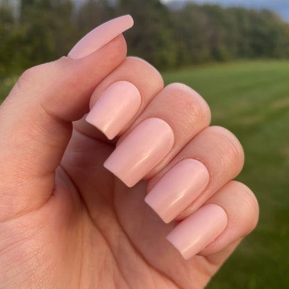 Short Square Pink Press on Nail | Fake Nails | False Nails | Pink Glue On Nails | Pink Nails | Short Pink Press on Nails | Ready to Ship