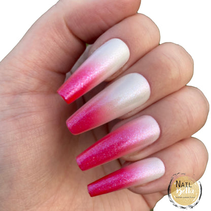 Pink Ombre Press on Nail | long coffin Fake Nails | False Nails | Glue On Nails | Ombre Nails | Long Press on Nails