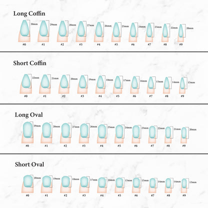Blushing Bride Custom Handmade Press-On Nail Set  | Complete Kit for Easy Application & Long-Lasting Wear