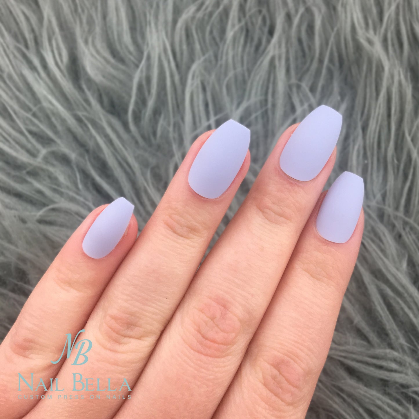 Purple Short Press on Nails | Short Coffin Periwinkle Press on Nails | Press On Nails | Fake Nails | False Nails | Glue On Nails