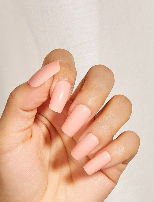 Short Press on Nail | Pink short Square Fake Nails | False Nails | Glue On Nails | Ombre Nails | Short Press on Nails